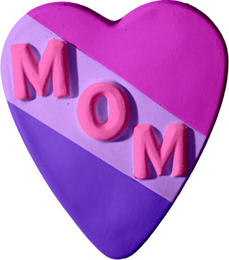 Mom Heart Plaster Plaque