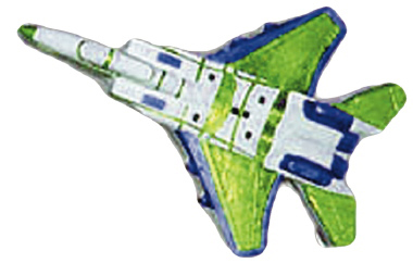 Rocket Plane Plaster Plaque