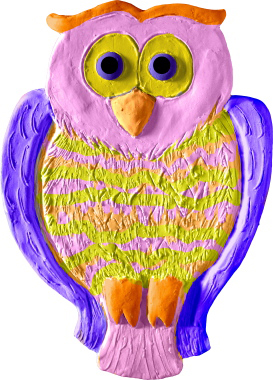 Owl Plaster Plaque