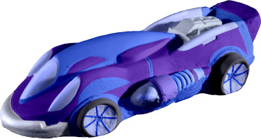 Race Car Plaster Statue