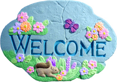 Welcome Garden Plaster Plaque
