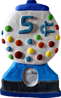 Gum ball Machine Plaque