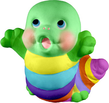 Baby Caterpillar Plaster Statue