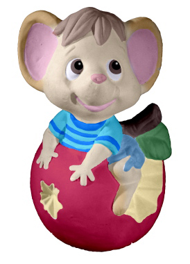 Mouse on Apple Statue