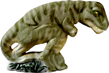 T Rex on Grass Plaster Plaque