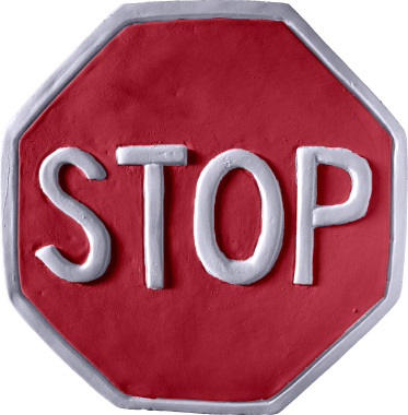 Stop Sign Plaster Plaque