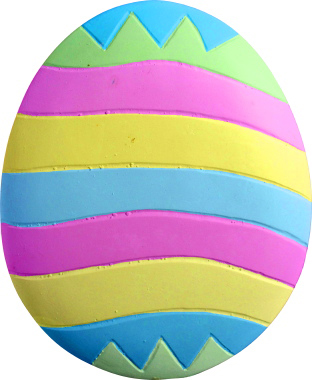 Striped Egg Plaster Plaque