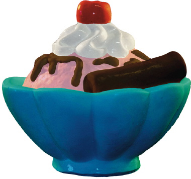 Ice Cream Sundae Plaster Statue