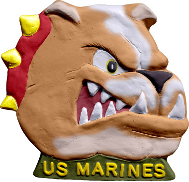 US Marine Bulldog Plaster Plaque