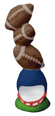 Football Gear Stack Plaster Statue