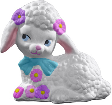 Little Lamb Plaster Statue