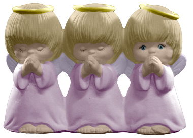 Angel Trio Plaster Statue