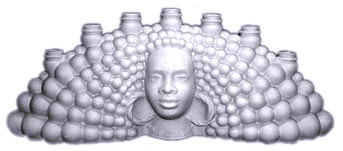 Kwanzaa Plaster Candleholder