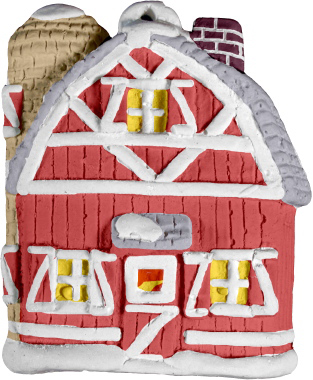 Village Barn Ornament