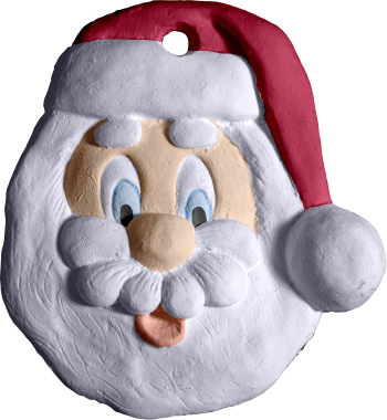 Happy Santa Face Ornament