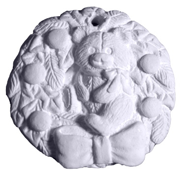 Bear on Wreath Ornament