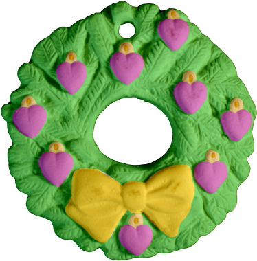 Wreath with Hearts Ornament
