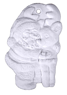 Santa Hugging Reindeer Ornament