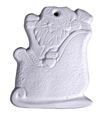 Santa Waving from Sleigh Ornament
