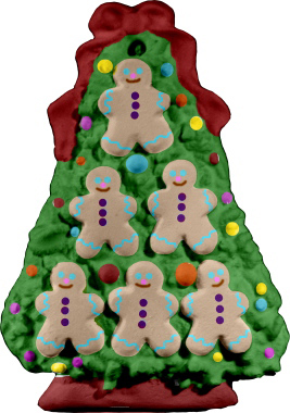 Gingerbread Tree Unpainted Plaster Christmas Tree Ornament