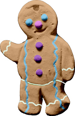 Gingerbread Man Unpainted Plaster Christmas Tree Ornament