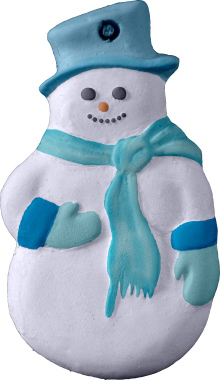 Snowman Unpainted Plaster Ornament