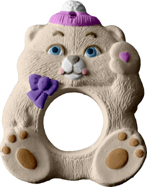 Bear Plaster Picture Frame Unpainted Plaster Ornament