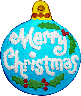 Merry Christmas Ball Unpainted Plaster Christmas Tree Ornament
