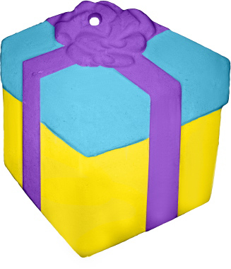 Gift Box Unpainted Plaster Christmas Tree Ornament