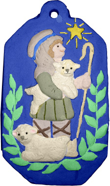 Shepherd North Star Unpainted Plaster Christmas Tree Ornament
