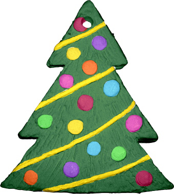 Chunky Tree Unpainted Plaster Ornament