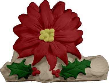 Poinsettia Plaster Napkin Holder