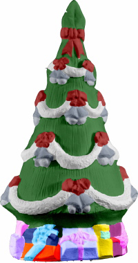 Solid Christmas Tree Plaster Statue