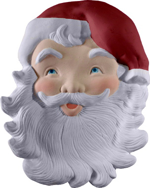 Santa Face Plaster Plaque a