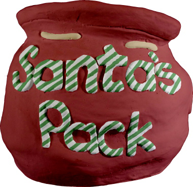 Santas Pack Plaster Statue