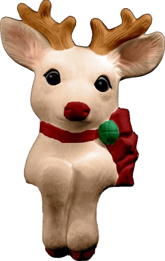 Shelf Reindeer Plaster Statue