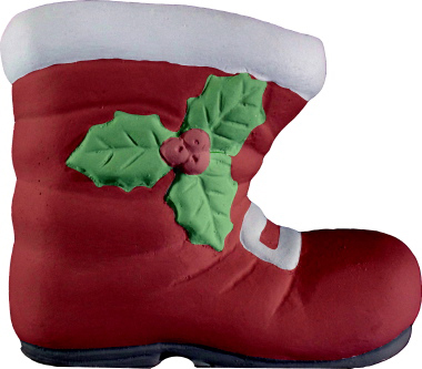 Holly Boot Plaster Statue