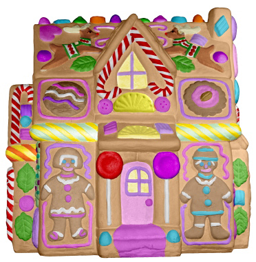 Gingerbread House Plaster Statue