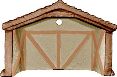 Manger for Nativity Set Plaster Statue