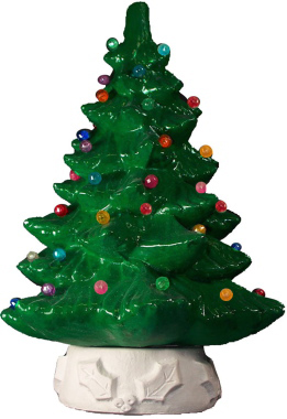 Christmas Tree Small Plaster Lightup Statue