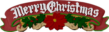 Merry Christmas Banner Plaster Plaque