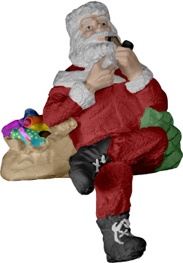 Shelf Santa b Plaster Statue