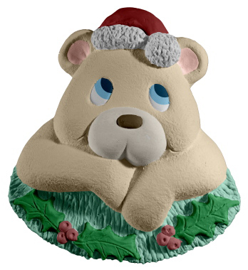 Bear with Paws crossed Plaster Plaque