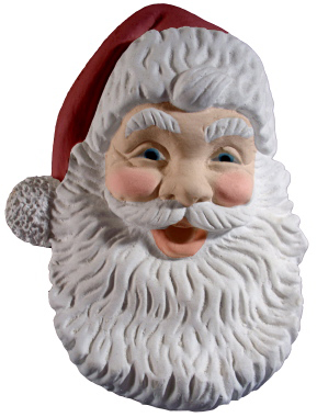 Santa Face Plaster Plaque
