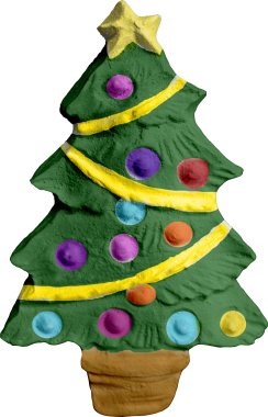 Christmas Tree Plaster Plaque