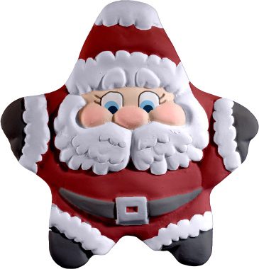 Smile Star Santa Plaster Plaque