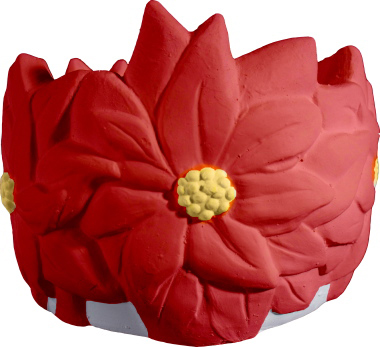 Poinsettia Plaster Candleholder