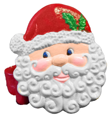 Santa Face Plaster Trinket Box