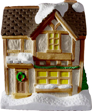 Winter Chalet Wall Plaster Plaque