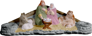 Nativity Plaster Candleholder